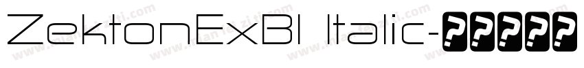 ZektonExBl Italic字体转换